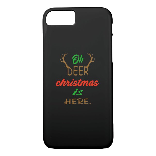 Oh Deer Christmas Celebration Holiday Design Case-Mate iPhone Case (Back)