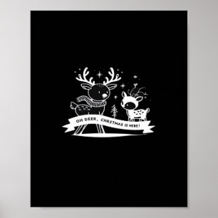 Oh Deer Christmas Celebration Holiday Style  Poster