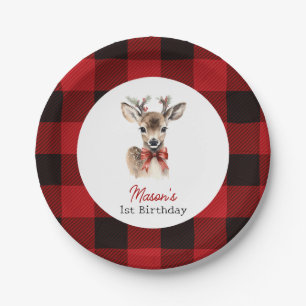 Oh Deer Christmas Deer Birthday  Paper Plate