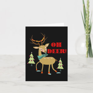 Oh Deer! Christmas Deer With Trees Gift Card