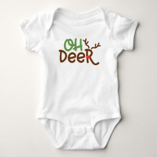 Oh Deer Christmas Holiday Baby Bodysuit