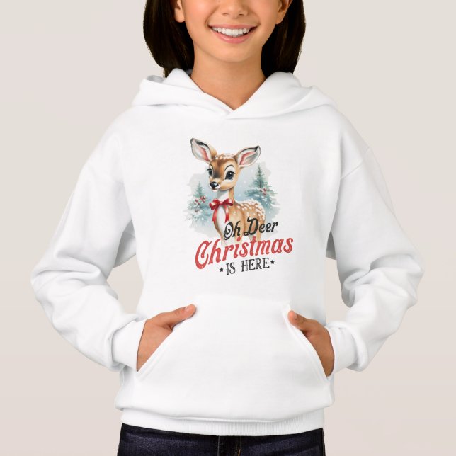 Oh Deer Christmas is Here - Festive Holiday (Front)