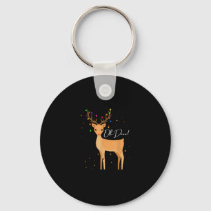Oh Deer Christmas Light Pajama Cute ReindeKeychain Key Ring