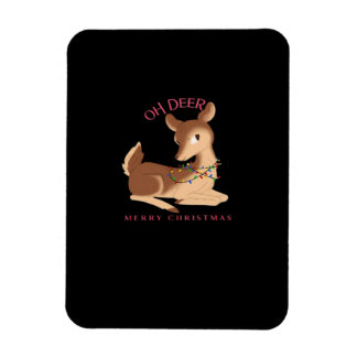 Oh Deer Christmas Modern Design Magnet