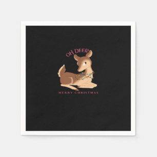 Oh Deer Christmas Modern Design Napkin