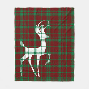 Oh Deer! Christmas Plaid Fleece Blanket