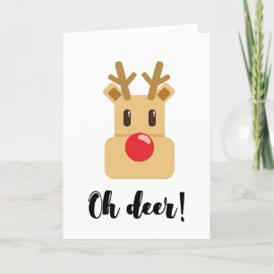 Oh Deer Christmas season Holiday Card