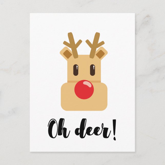 Oh Deer Christmas season Postcard (Front)