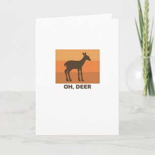 Oh Deer Classic Simple Design Card