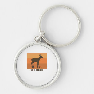 Oh Deer Classic Simple Design Key Ring