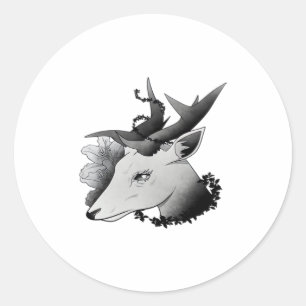 Oh Deer Classic Style  Classic Round Sticker