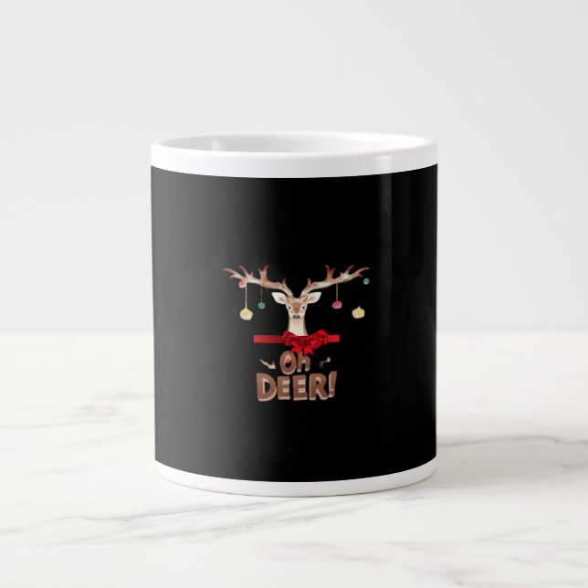 Oh Deer Classic Vibe  Large Coffee Mug (Front)