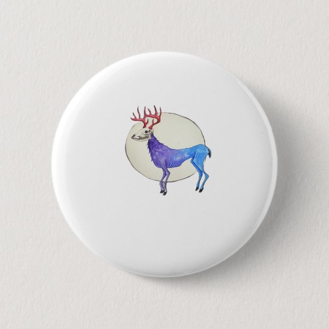 Oh Deer Clean Graphic Style  6 Cm Round Badge (Front)