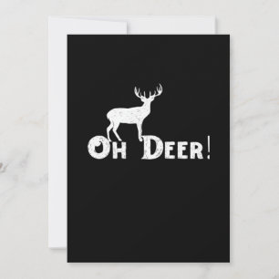 Oh Deer Clean Graphic Style Holiday Card