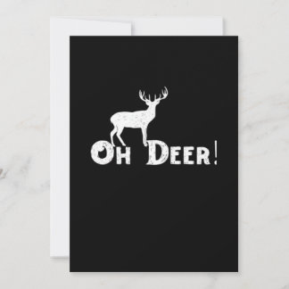 Oh Deer Clean Graphic Style Holiday Card