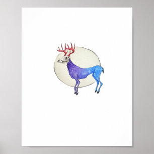 Oh Deer Clean Graphic Style  Poster