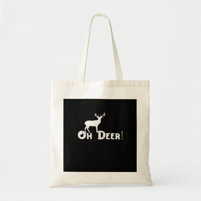 Oh Deer Clean Graphic Style Tote Bag (Front)