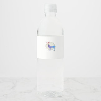 Oh Deer Clean Graphic Style Water Bottle Label