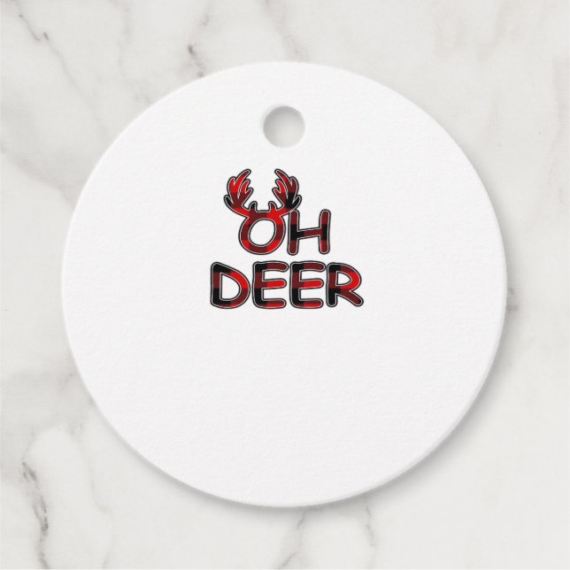 Oh Deer Clean Layout Favour Tags (Front)