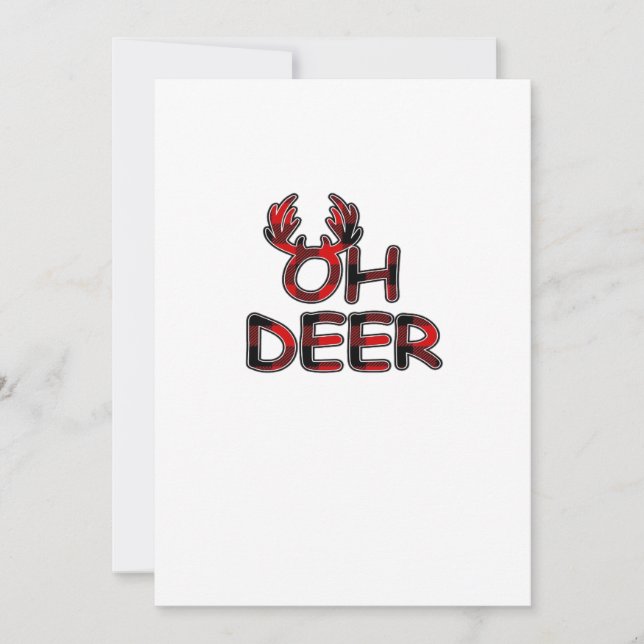 Oh Deer Clean Layout Holiday Card (Front)