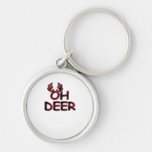 Oh Deer Clean Layout Key Ring