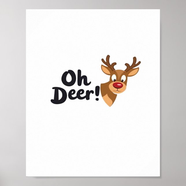 Oh Deer Clean Minimal Seeing  Poster (Front)
