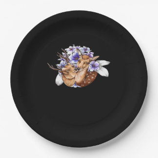 Oh Deer Clean Minimal Style  Paper Plate