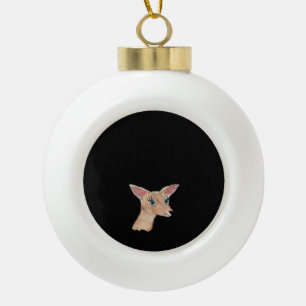 Oh Deer Clean Modern   Ceramic Ball Christmas Ornament