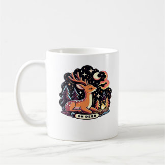 Oh Deer Contemporary Graphic Vibe Coffee Mug
