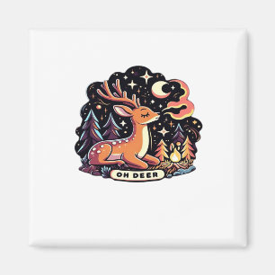 Oh Deer Contemporary Graphic Vibe Magnet
