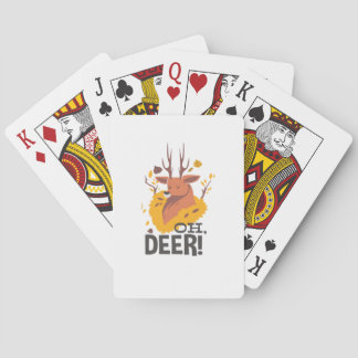 Oh Deer Contemporary Minimal Look  Playing Cards