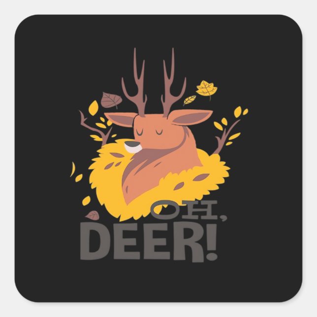 Oh Deer Creative Design  Square Sticker (Front)