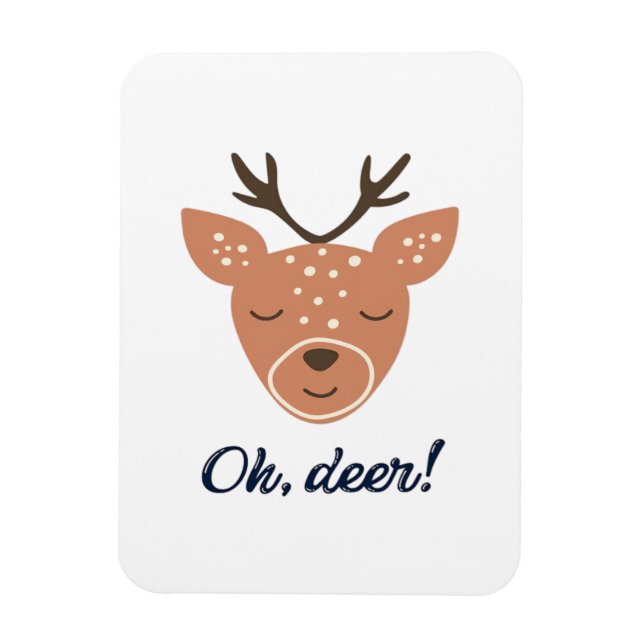 Oh Deer Deer Love Save The Deer Creative Design  Magnet (Vertical)