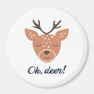 Oh Deer Deer Love Save The Deer Creative Design Magnet
