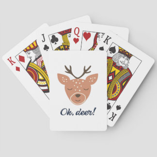 Oh Deer Deer Love Save The Deer Creative Design  Playing Cards
