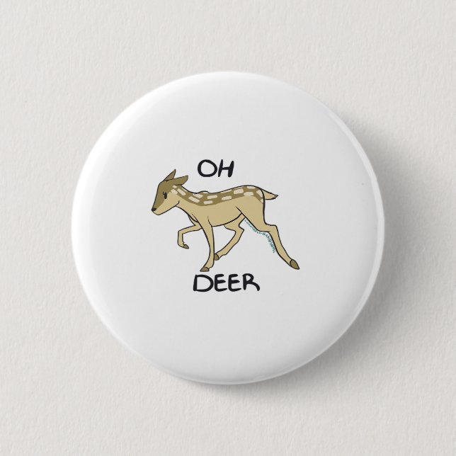 Oh Deer Elegant Timeless Style  6 Cm Round Badge (Front)