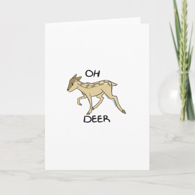 Oh Deer Elegant Timeless Style Card (Front)