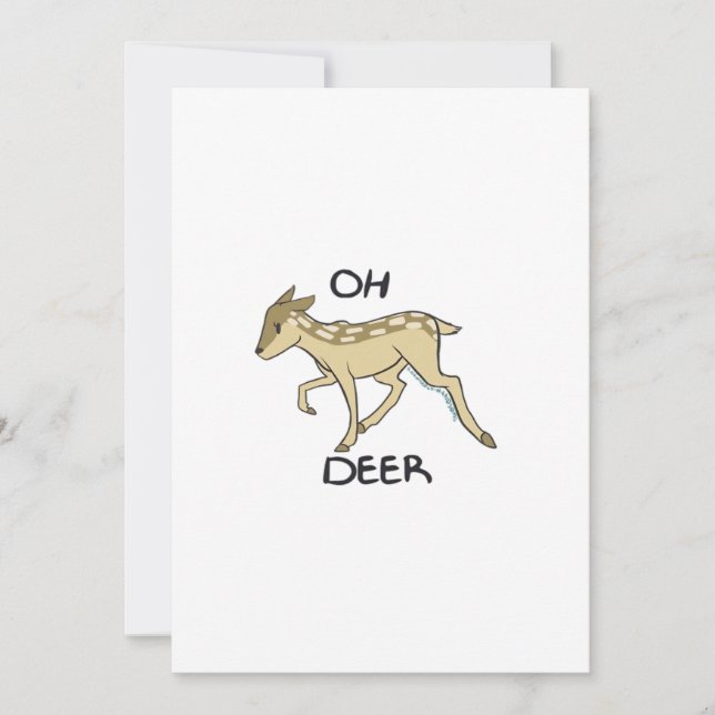 Oh Deer Elegant Timeless Style Holiday Card (Front)
