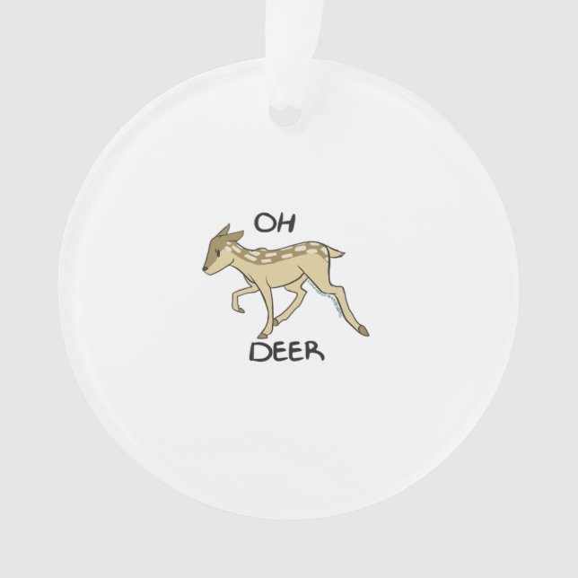Oh Deer Elegant Timeless Style Ornament (Front)