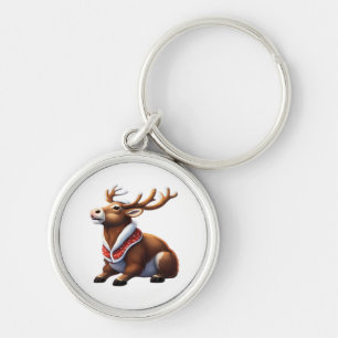 Oh Deer Energetic Modern Design  Key Ring