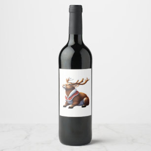 Oh Deer Energetic Modern Design Wine Label