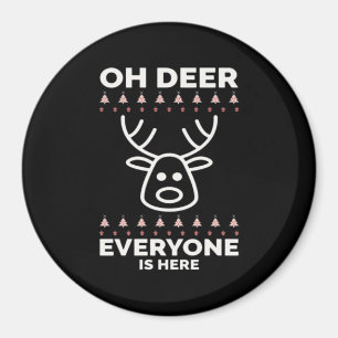 Oh Deer Everyone Is Here Modern Style Magnet