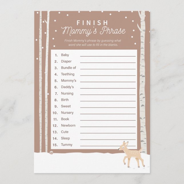 Oh Deer - Finish Mummy's Phrase Programme (Front)