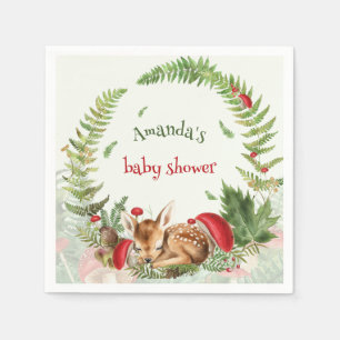 Oh Deer forest floral baby deer baby shower Napkin