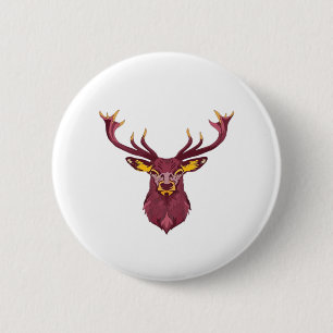 Oh Deer Fresh Modern Design  6 Cm Round Badge