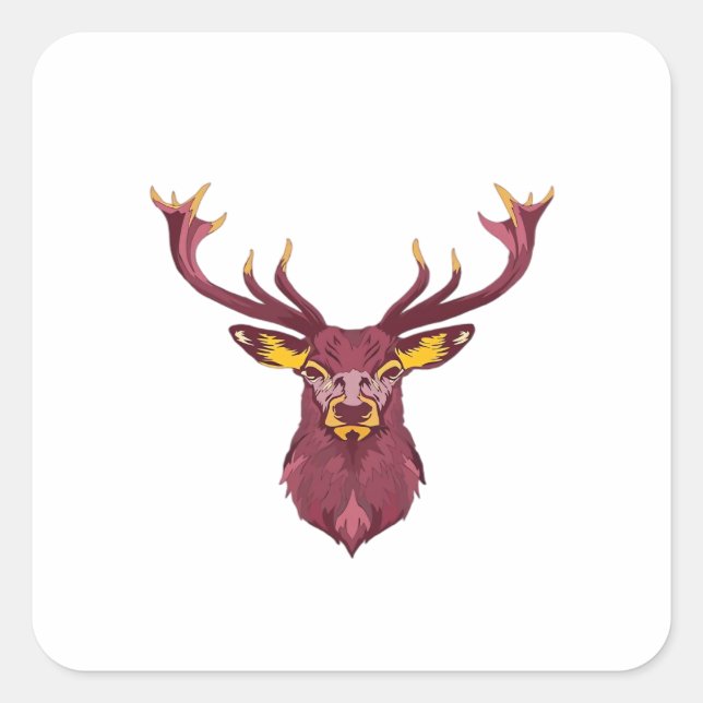 Oh Deer Fresh Modern Design  Square Sticker (Front)