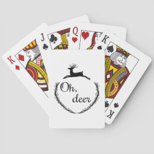 Oh Deer Funny Style Design Playing Cards