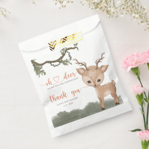 Oh Deer gender neutral woodland baby shower Favour Bags