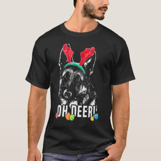 Oh Deer German Shepherd Xmas T-Shirt