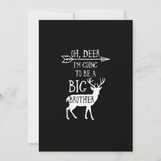 Oh Deer Going To Big Brother Christmas Announcemen Holiday Card